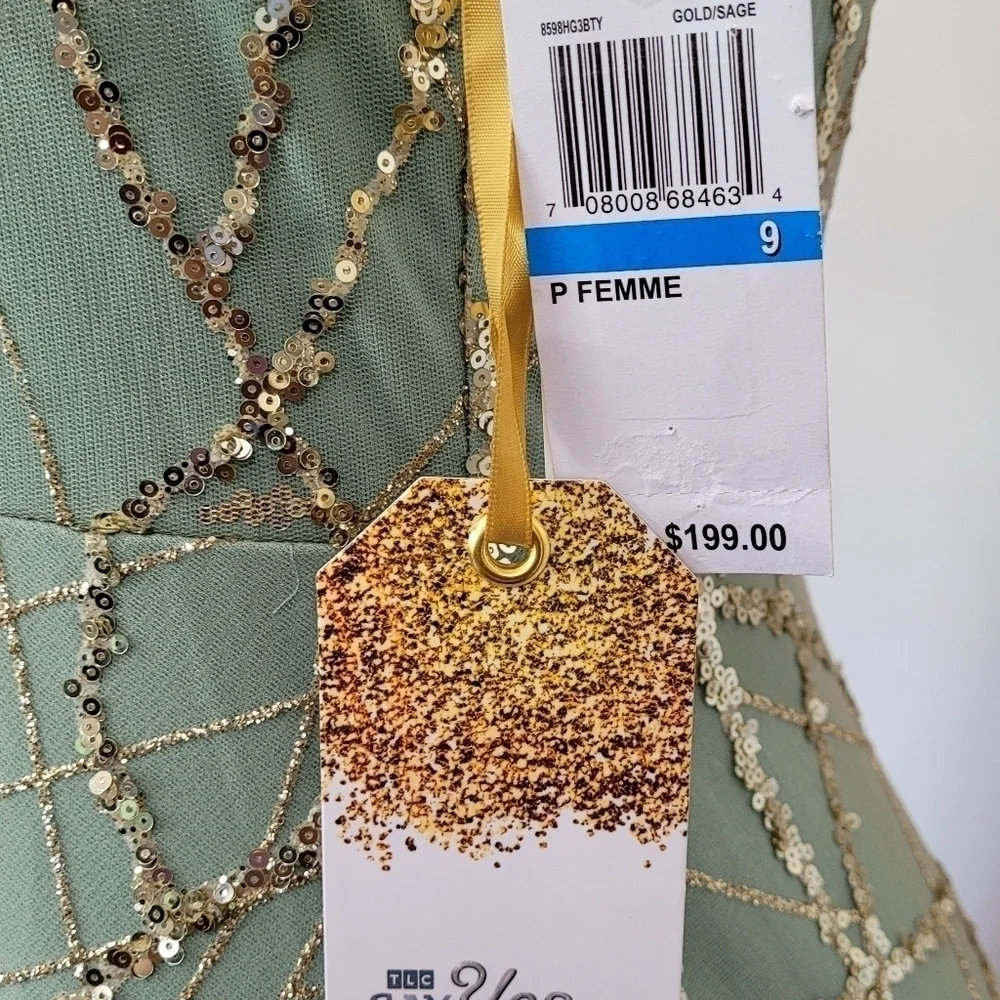 Say Yes Sequin Ball Gown Size 9 Juniors - Picture 9 of 17